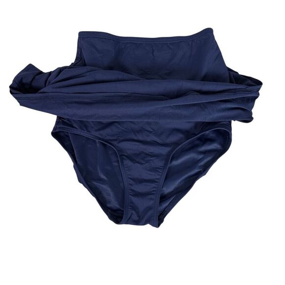 Lands’ End Black Tummy Control Ultra High Waist Modest Swim Skirt size 12 - Picture 6 of 8